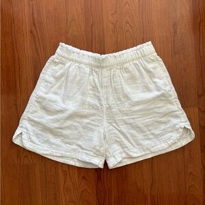 High-Waisted Crinkle Gauze Shorts — 5-inch inseam